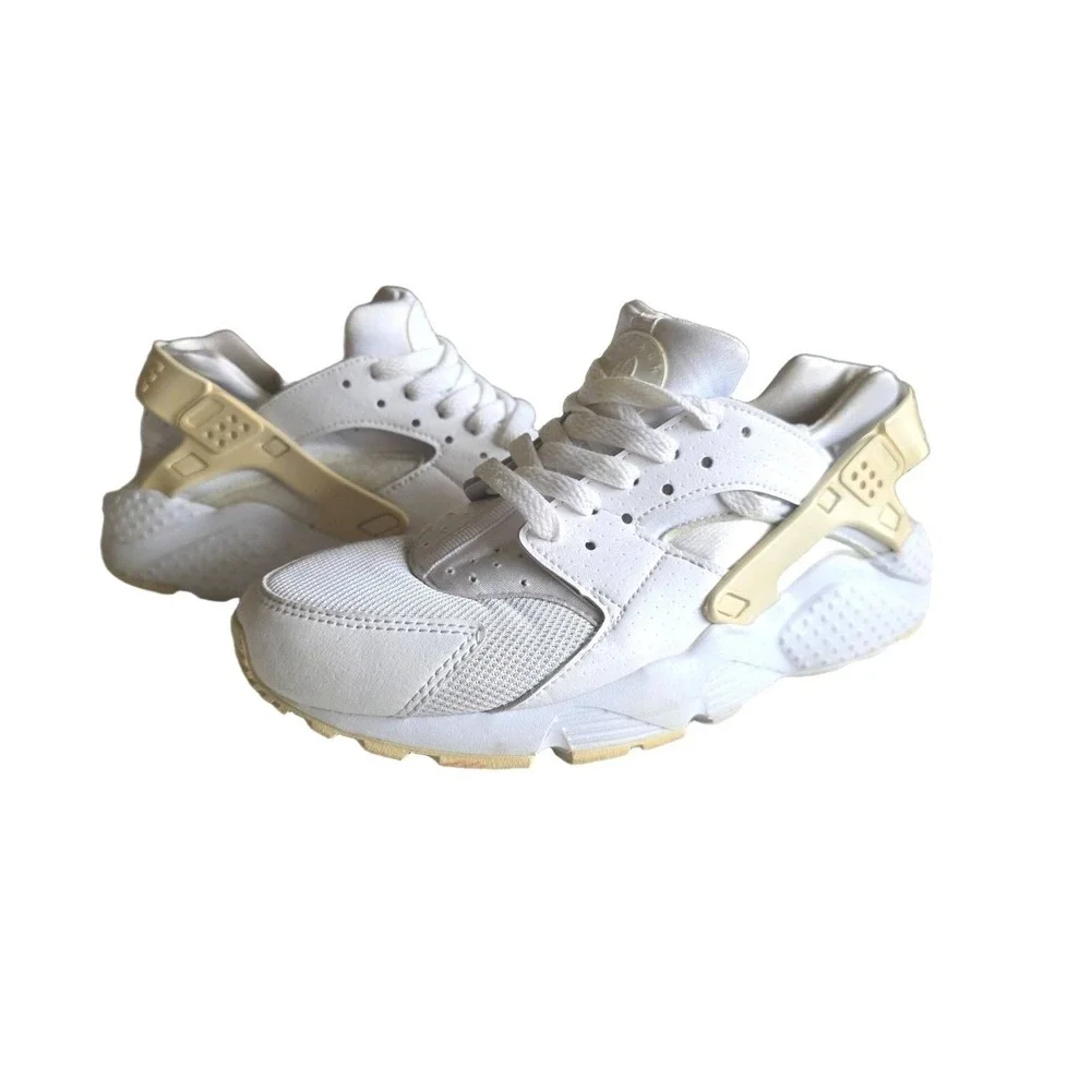 Nike Air Huarache Run GS White Sneakers 654275-110 Size‎ 6.5Y Womens 8